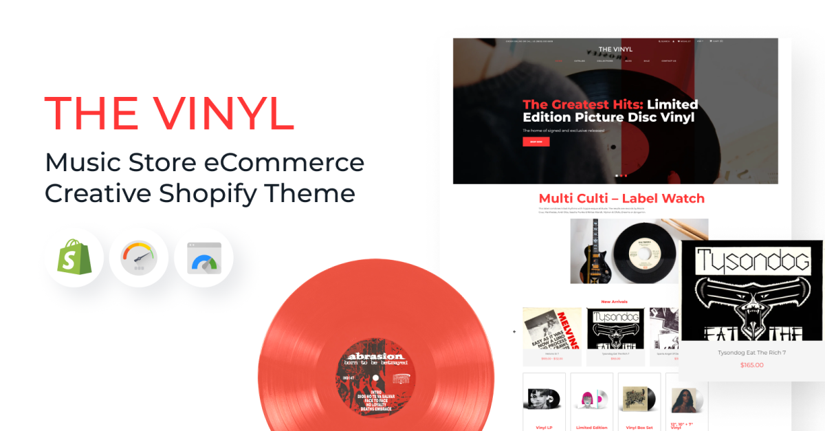 The Vinyl - Music Store eCommerce Creative Shopify Theme icon