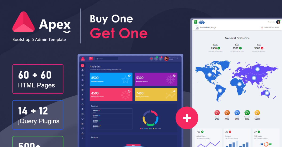Apex - Bootstrap 5 Admin Dashboard #413709 - TemplateMonster