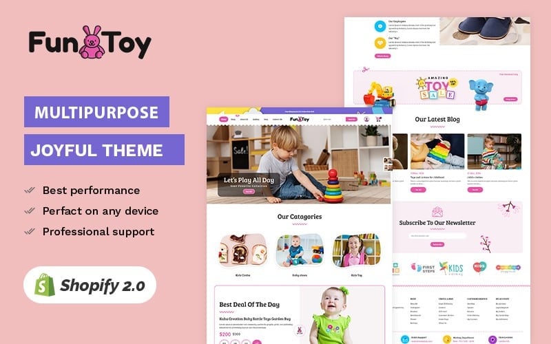 Fun-N-Toy - Kids Toys, Cloths, Games & Shoes- High level Shopify 2.0 Multi-purpose Responsive