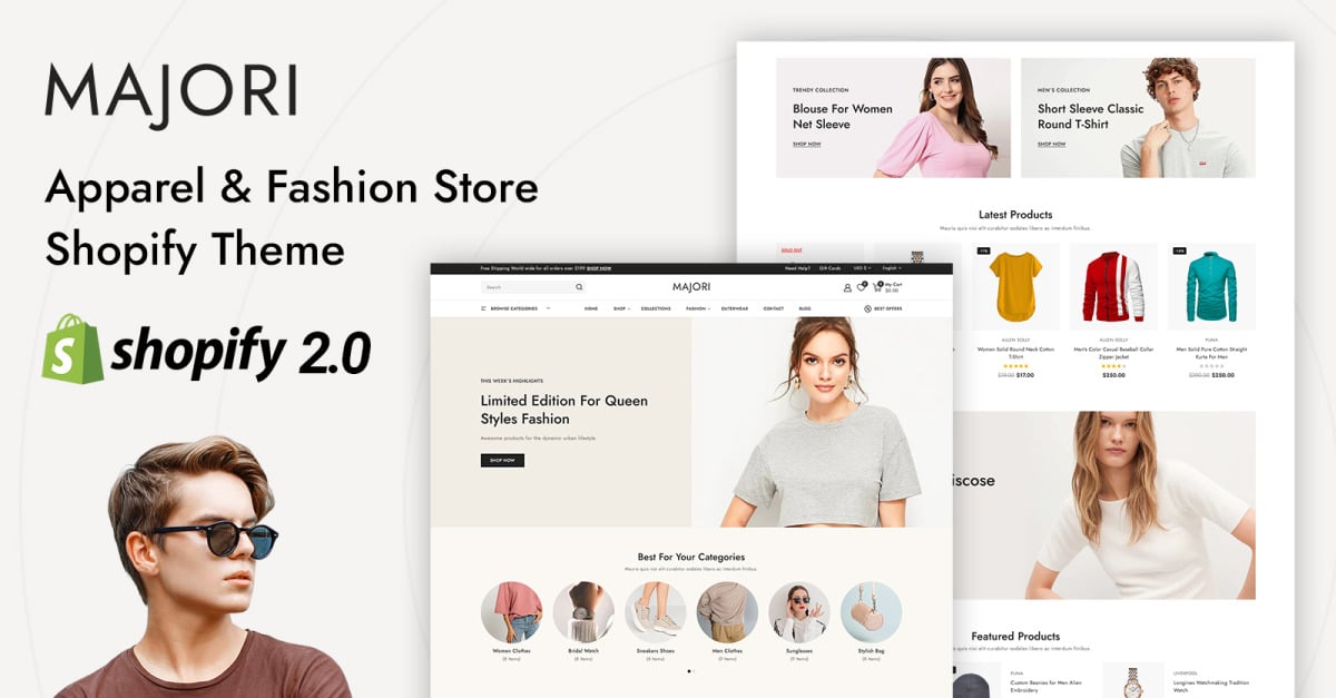 Majori - Fashion, Apparel and Clothing Store Shopify 2.0 Responsive Theme