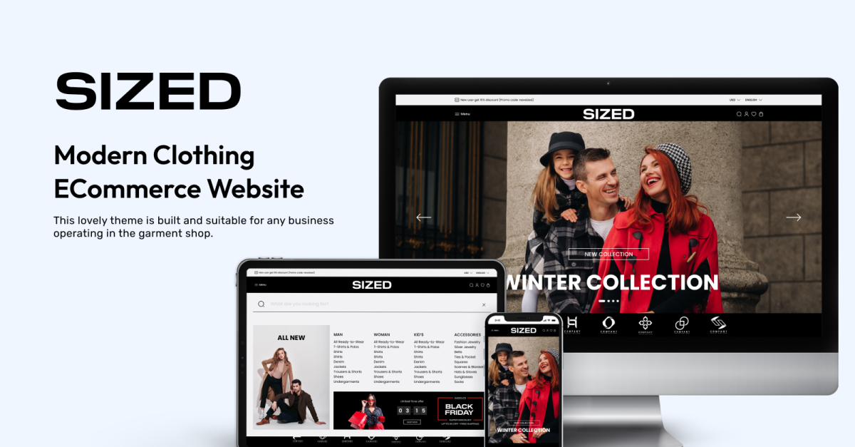 Sized- Premium Multipurpose Store Elementor WooCommerce Responsive Theme
