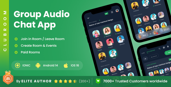 2 App Template| Clubhouse App| Communication App | Audio Chat App| Audio Room App| ClubRoom icon