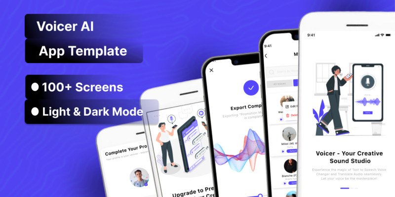 AI Voice Generator Flutter Template App by Miksilabs icon