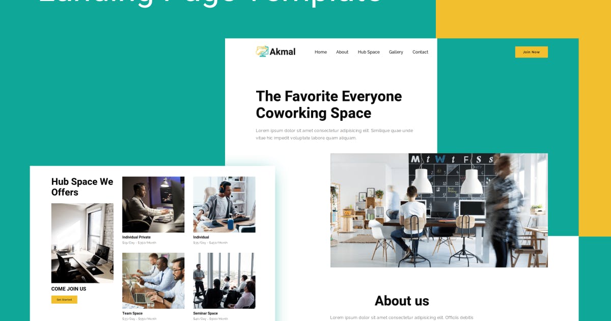Akmal - Coworking Space Landing Page Template icon