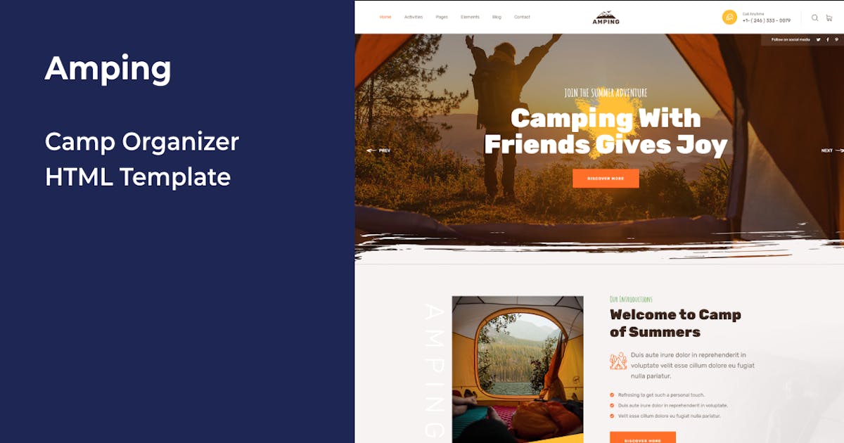 Amping - Camp Organizer HTML Template
