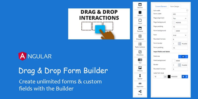 Angular Drag And Drop Form Builder by Donamkhanh icon
