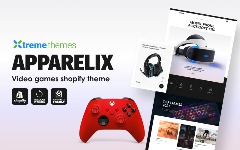 Apparelix Video Games Shopify Theme #195551 - TemplateMonster