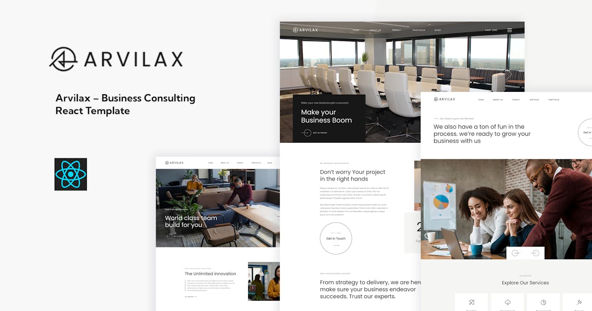 Arvilax – Business Consulting React Template icon
