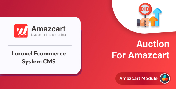 Auction add-on | AmazCart Laravel Ecommerce System CMS icon