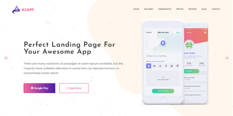 Azapp - App Landing Page Html5 Template by Themeplaza icon
