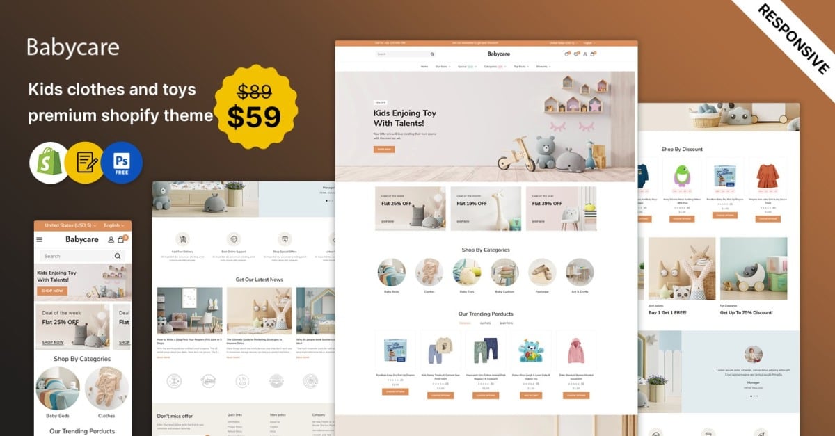BabyCare - Kids Fashion and Toys and Baby Store Shopify Theme