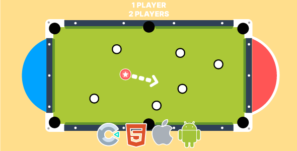 Billiards. 2 Player Mode. Construct 3 (c3p) icon