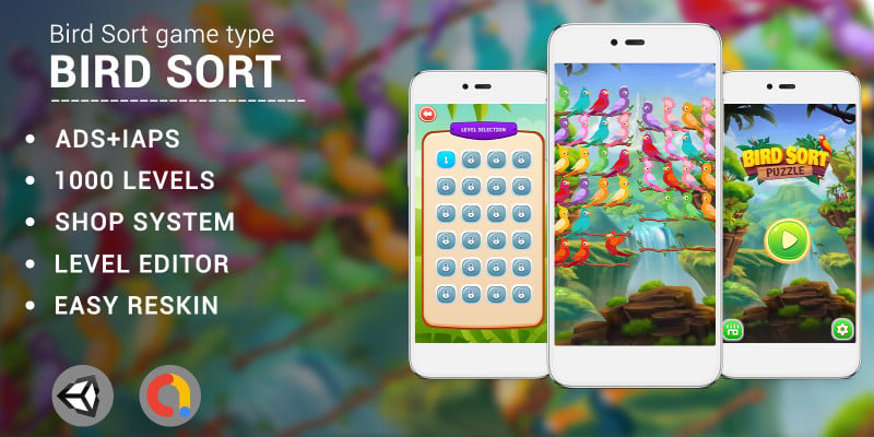 Bird Sort Color Sorting Unity Source Code by AsadUllahDev icon
