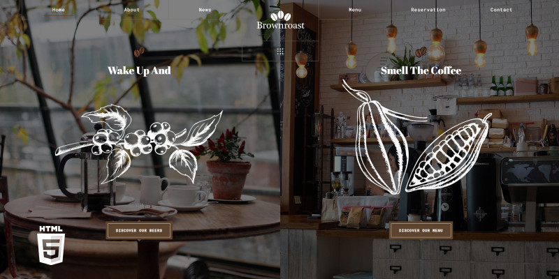 Brownroast - Coffee HTML5 Website Template by Templatebae icon