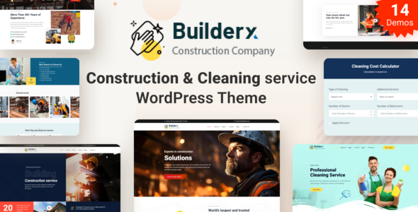 Builderx - Construction & Cleaning service WordPress Theme icon