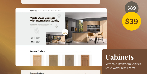 Cabinets - Kitchen & Bathroom vanities Store WordPress Theme icon