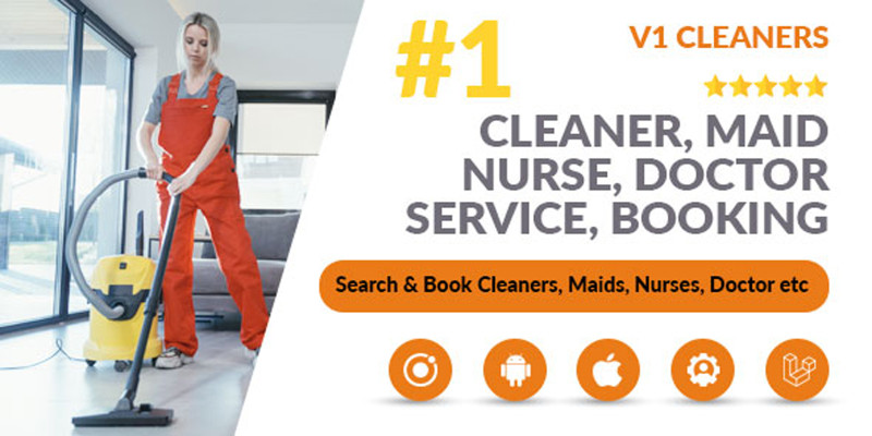 Cleaning Services Booking App - React Expo by V1technologiesuk icon