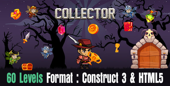 Collector Game (Construct 3 | C3P | HTML5) 60 Levels icon