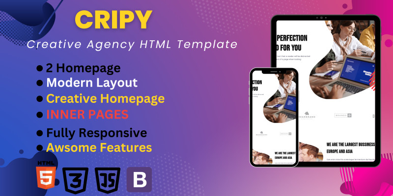 Cripy - Creative Agency Multipurpose HTML Template by INDTECH icon