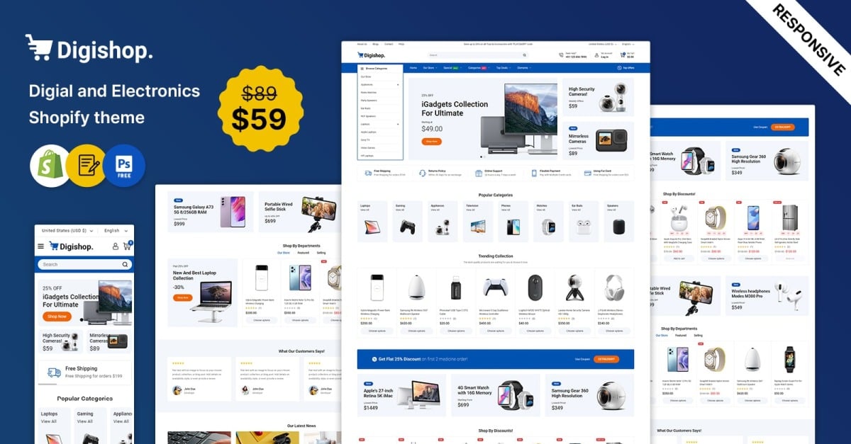 DigiShop– Digital and Electronics and Gadgets Shopify Theme
