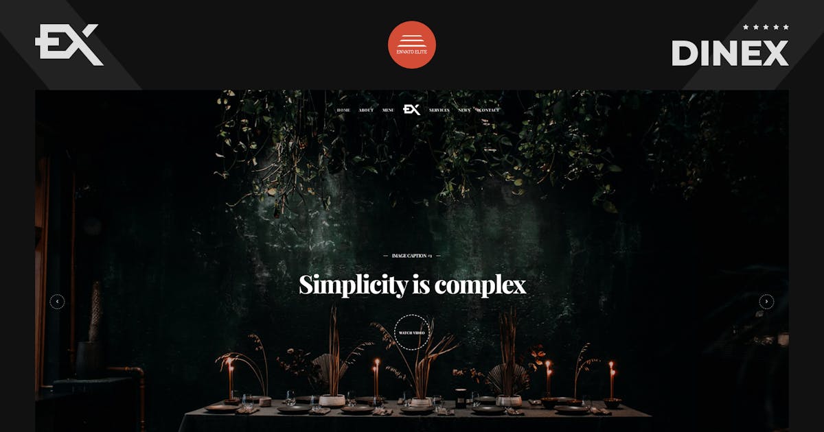 Dinex - One Page Restaurant Template
