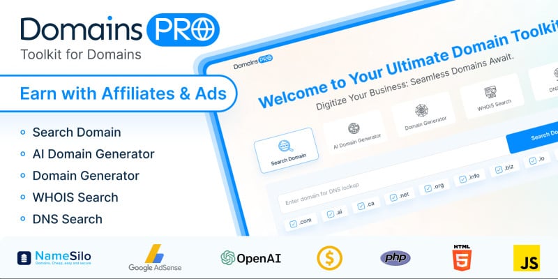 DomainsPRO - The Ultimate AI-Powered Domains by Riftzilla icon