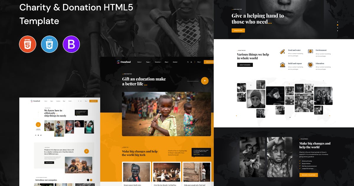 Donafund – Fundraising & Charity HTML Template