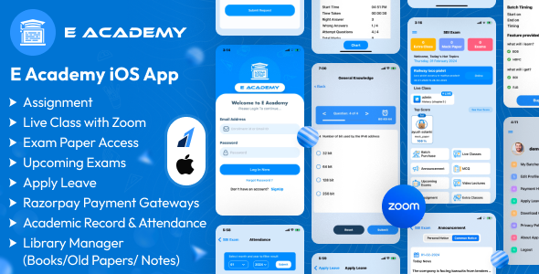 E-Academy - Online Classes / Institute / Tuition And Course Management (iOS App + Admin Panel) icon
