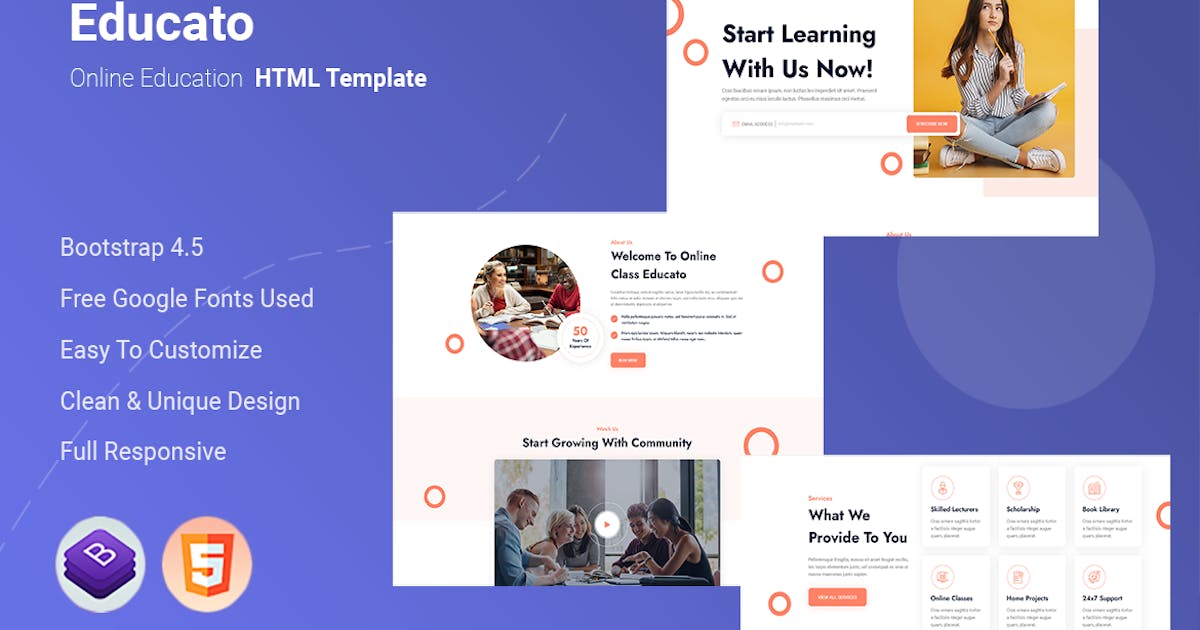 Educato - Online Education HTML Template icon