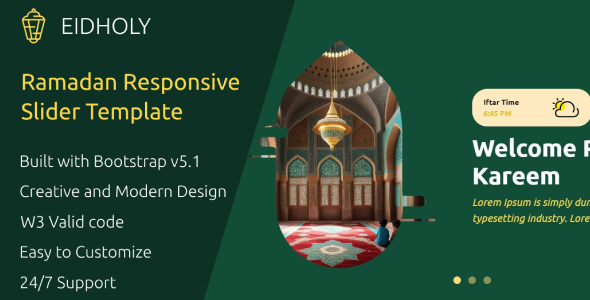 Eidholy - Ramadan Responsive Bootstrap Slider Template icon