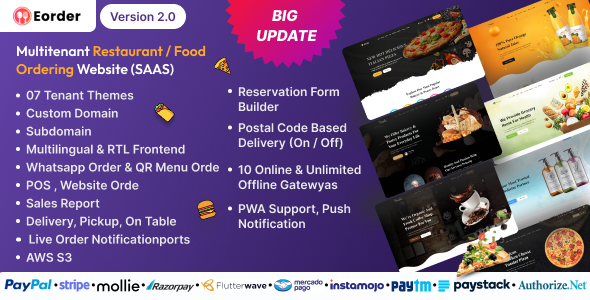 Eorder - Multitenant Restaurant / Food Ordering Website (SAAS) icon