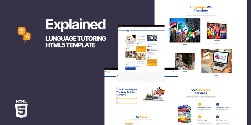 Explained - Translation Office HTML5 Template by Templatebae icon