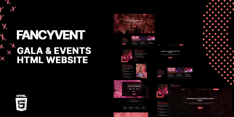 Fancyvent Dark Gala Event HTML5 Website Template by Templatebae icon