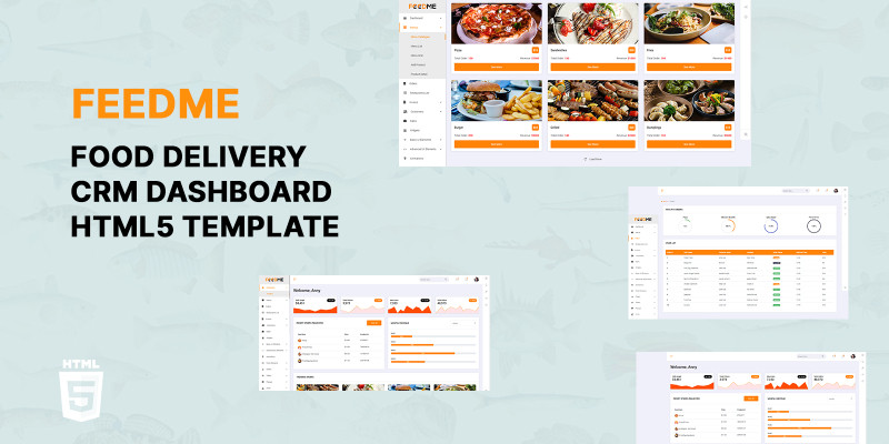 Feedme Food Admin Dashboard HTML5 Website Template by Templatebae icon