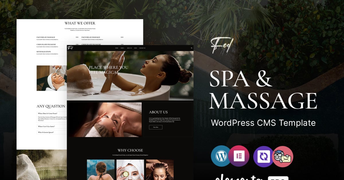 Feel - Spa & Wellness WordPress Elementor Theme