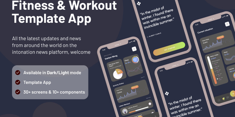 Fitness And Workout Template Flutter App by Miksilabs icon