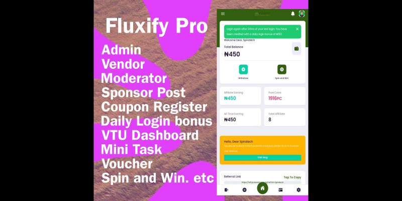 Fluxify Pro - Affiliate Script by Iamabiodunwise icon