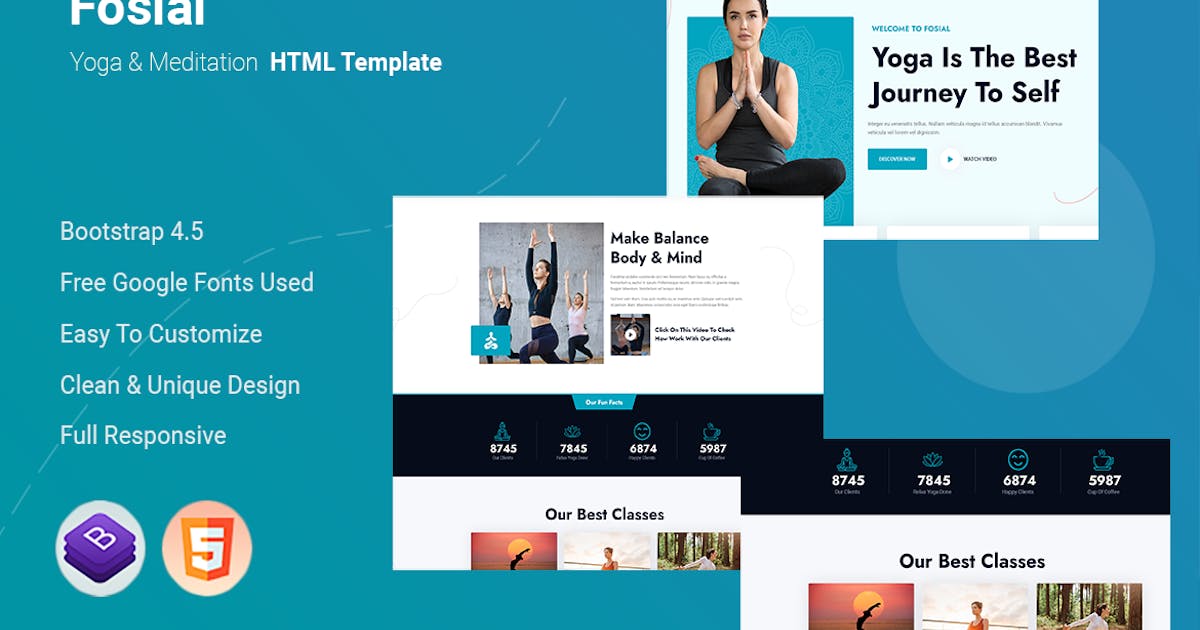 Fosial - Yoga & Meditation HTML Template