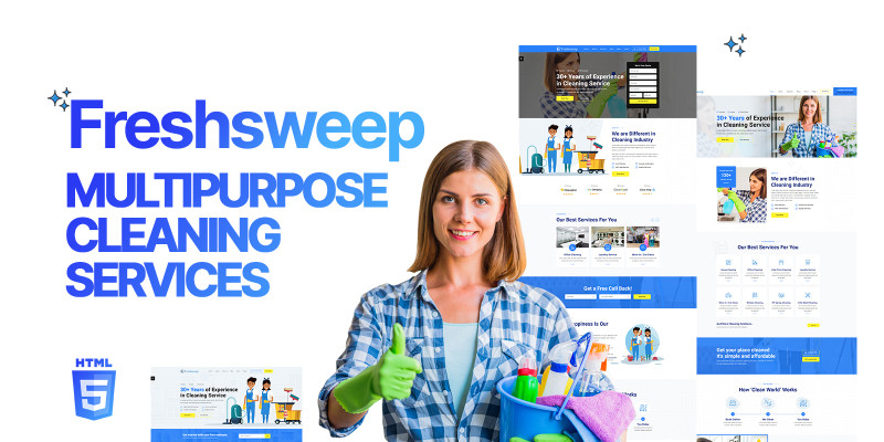 Freshsweep Cleaning HTML5 Website Template by Templatebae icon