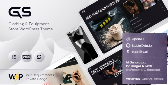 GYM Sports - Clothing & Equipment Store WordPress Theme icon