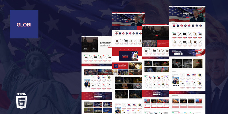 Globly Political Campaign HTML5 Website Template by Templatebae icon