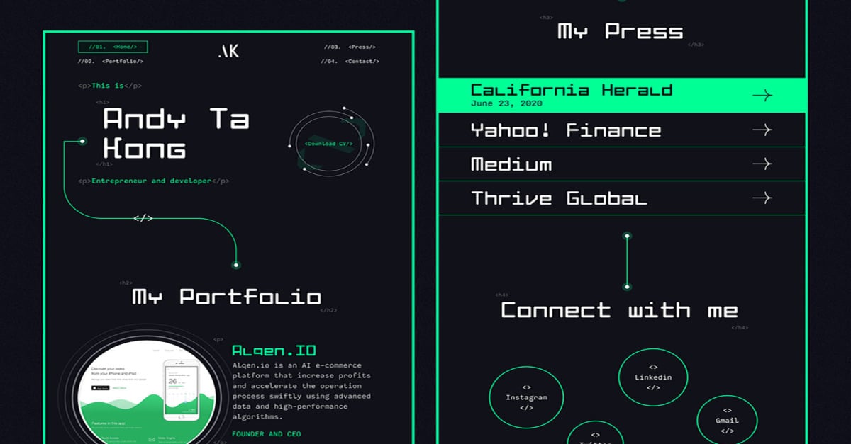 Grin Motion - Animated Personal Portfolio and Responsive Template