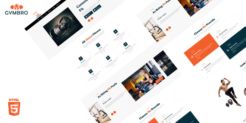 Gymbro Gym HTML5 Website Template by Templatebae icon