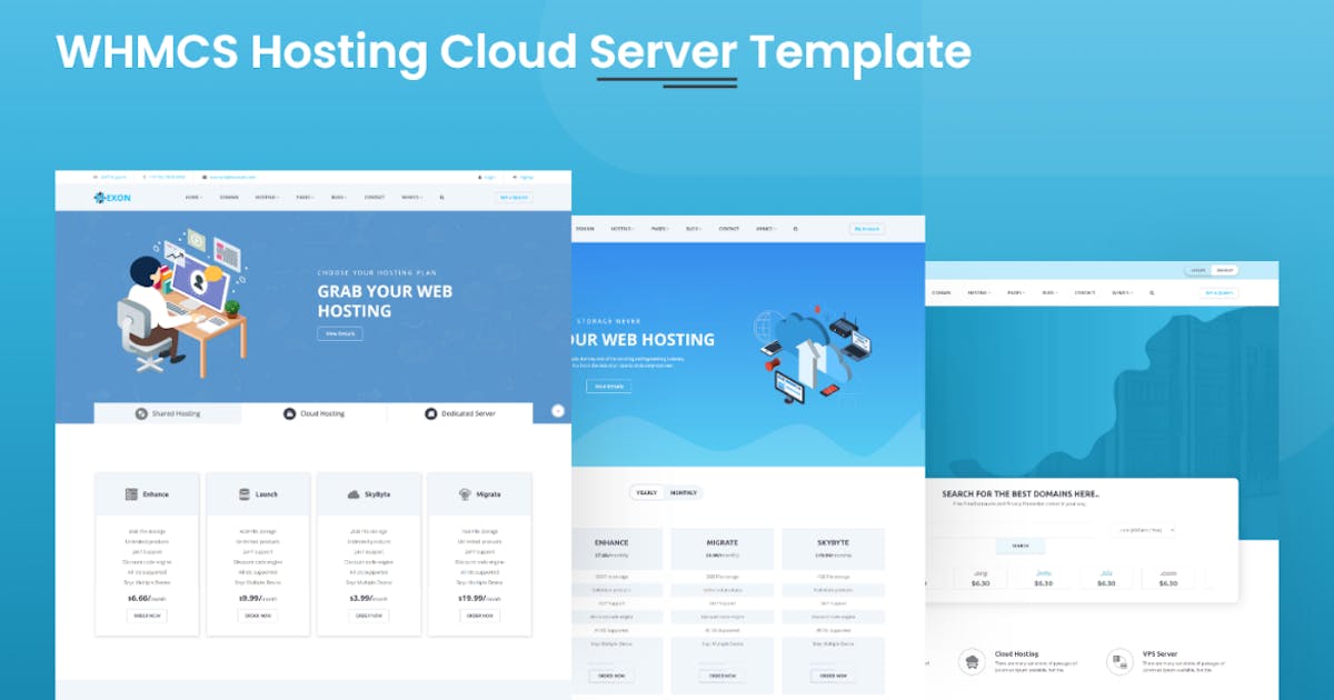 HEXON-WHMCS Hosting Cloud Server Template