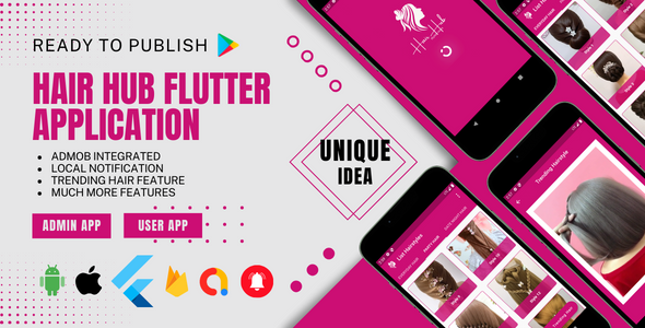 Hair Hub Complete Flutter Application Solution - Admin & User Apps, Unique Idea icon