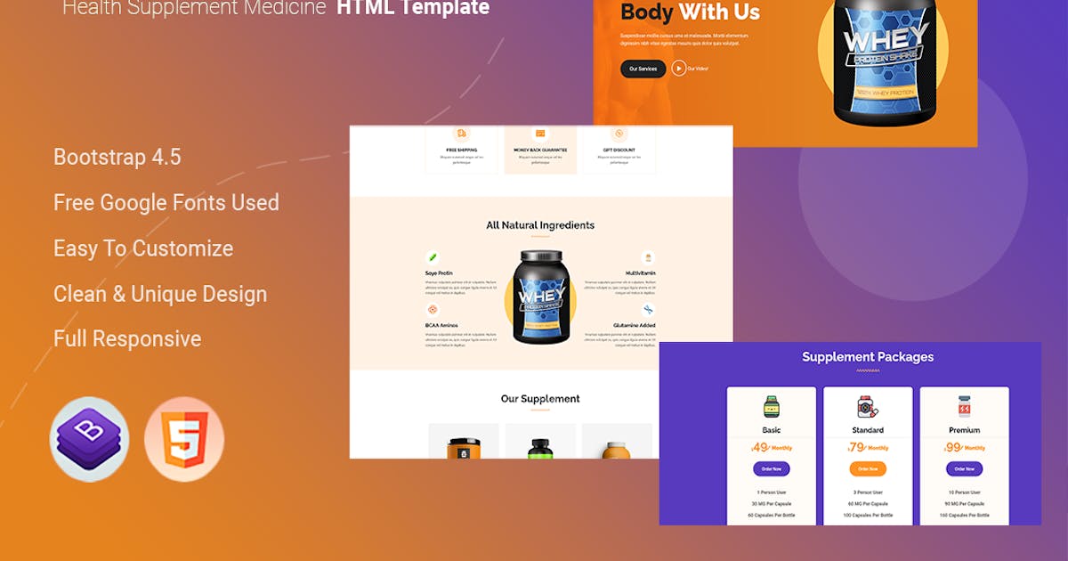 Hisupp - Health Supplement Medicine HTML Template