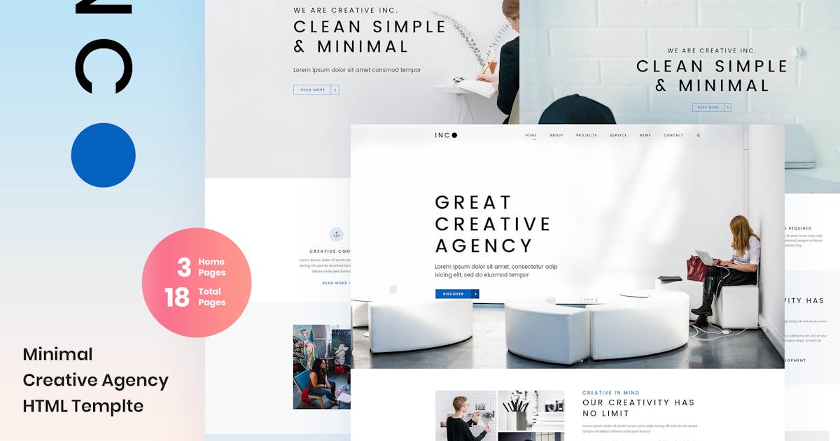 Inc - Minimal Creative Agency HTML Template