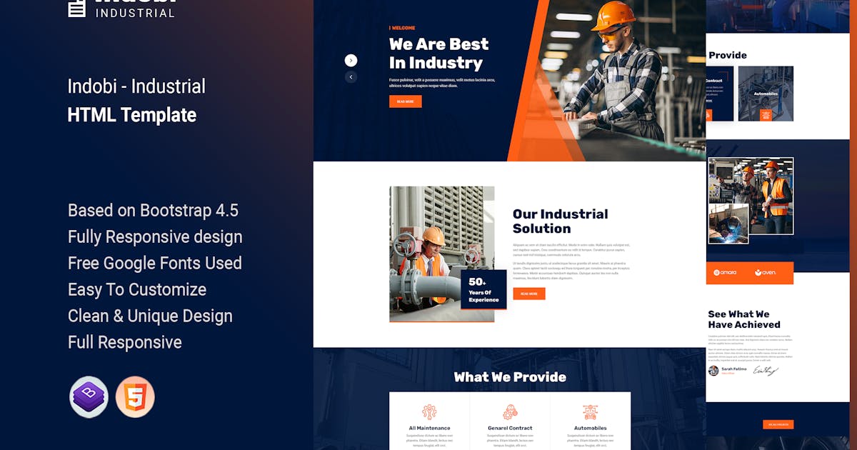Indobi - Industrial HTML Template