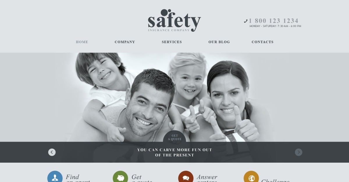 Insurance Responsive WordPress Theme - TemplateMonster