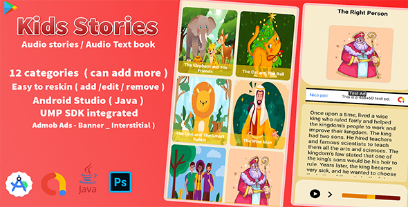 Kids English Stories ( Text & audio ) icon